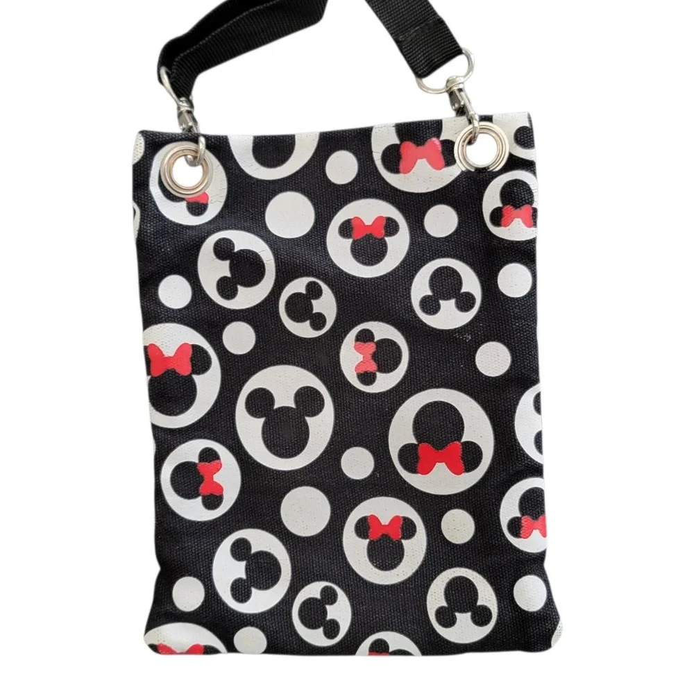 Disney‎ Mickey Mouse Bag Set 3 Piece Tote Crossbody Purse Laptop Sleeve Black